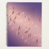 Muzikale noten in de Moonlight lavendel Planner (Voorkant)
