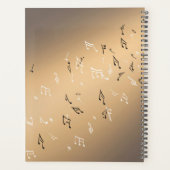 Muzikale noten in het gouden maanlicht planner (Achterkant)