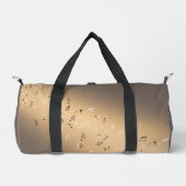 Muzikale noten in het maanlicht Golden Brown Plunjezak (Voorkant)