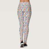 Muzikale noten Kawaii Art Design Leggings (Achterkant)