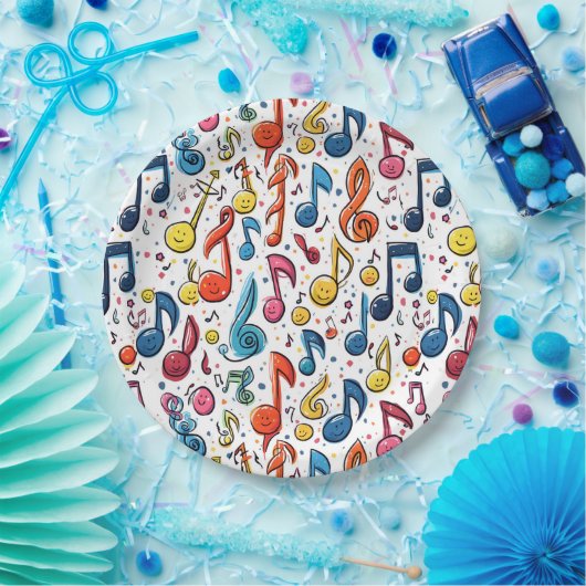 Muzikale noten Kawaii Art Design Papieren Bordje (Feest)