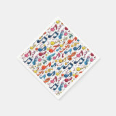 Muzikale noten Kawaii Art Design Servet (Hoek)