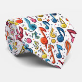 Muzikale noten Kawaii Art Design Stropdas (Opgerold)