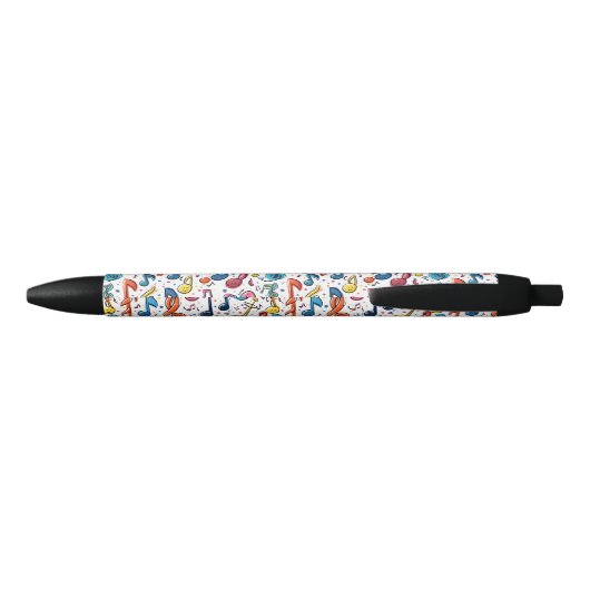 Muzikale noten Kawaii Art Design Zwarte Inkt Pen (Achterkant)