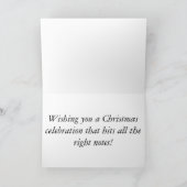 Muzikale noten Kerst Kaart (Binnen)