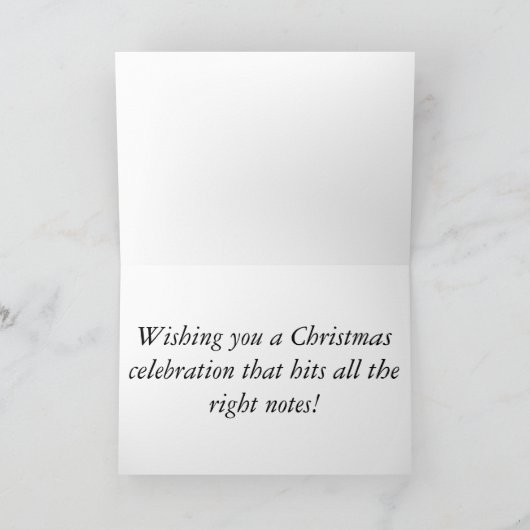 Muzikale noten Kerst Kaart (Binnen)