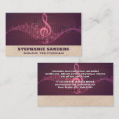 Muzikale noten | klank visitekaartje (Voorkant / Achterkant)