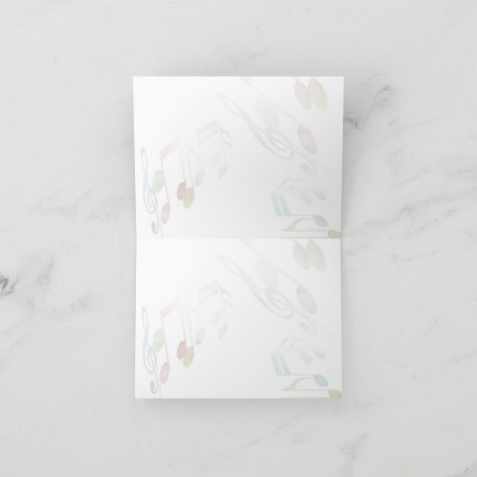 Muzikale noten Lineaire Multicolor BEDANKT (Binnen)