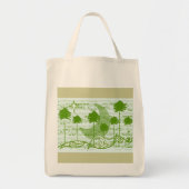 Muzikale noten Maan en groene bomen Tote Bag (Voorkant)