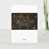 Muzikale noten Melody Sterrennacht Blank Notecard Kaart (Achterkant)