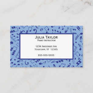 Muzikale noten Muziekdocent Composer Visitekaartje