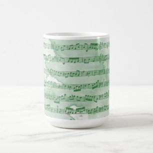 Muzikale noten waterverf koffiemok