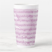 Muzikale noten waterverf latte mok (Voorkant)