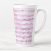 Muzikale noten waterverf latte mok (Rechts)