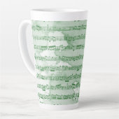 Muzikale noten waterverf latte mok (Linkerhoek)
