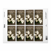 Muzikale Omheining met Bloemen Huwelijk Mini Wijn  Etiket (Full Sheet)