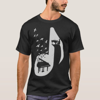 Muzikale Piano T-shirt