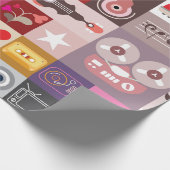 Muzikale pop kunst cadeaupapier (Hoek)