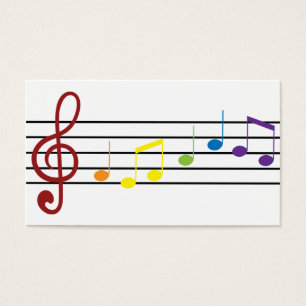 muzikale regenboog visitekaartjes
