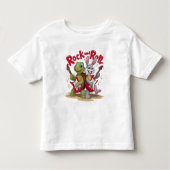 Muzikale Reptiel en Hare Rock Out Roll Kinder Shirts (Voorkant)