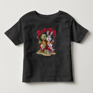 Muzikale Reptiel en Hare Rock Out Roll Kinder Shirts