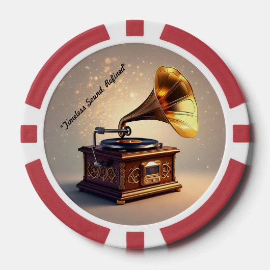"Muzikale retro charme" Poker Chips (Voorkant)
