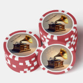 "Muzikale retro charme" Poker Chips (Opstapeling)