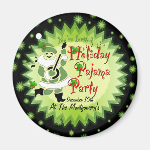 Muzikale Santa Elf Pyjama Party Magnet
