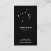 Muzikale Saxofoon Speler Jazz Muziek Visitekaartje (Voorkant)