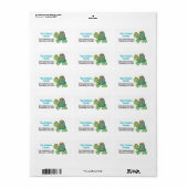 Muzikale schildpad Kleurrijke schildpad Muziek Etiket (Full Sheet)