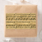 Muzikale Score Oud Perkamentpapier Ontwerp Etiket (Insitu)