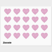 Muzikale Score Oud Roze Papier Ontwerp Hart Sticker (Vel)