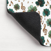 Muzikale Shamrock van St. Patrick's Dag Muismat (Hoek)