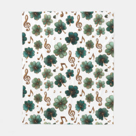 Muzikale Shamrock van St. Patrick's Day Fleece Deken