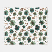 Muzikale Shamrock van St. Patrick's Day Fleece Deken (Voorkant (Horizontaal))