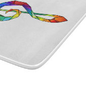 Muzikale sleutel in regenboogkleuren met vioolsleu snijplank (Hoek)