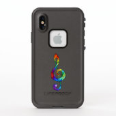 Muzikale sleutel in regenboogkleurige vioolsleutel (Achterkant)