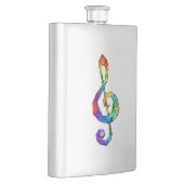 Muzikale sleutel in regenboogkleurige vioolsleutel flacon (Rechts)