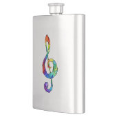 Muzikale sleutel in regenboogkleurige vioolsleutel flacon (Links)