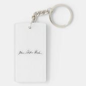 Muzikale sleutelhanger — handtekening van Bach (achterkant)