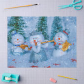 Muzikale Sneeuw Mensen Tissue Papier (Craft)