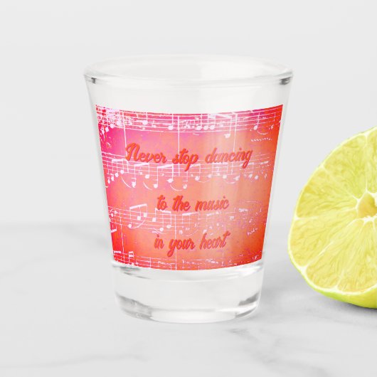 Muzikale Stappen - Mango Tango Shot glas (Voorkant)