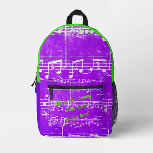 Muzikale stappen - Royal Dance Backpack Bedrukte Rugzak (Voorkant)