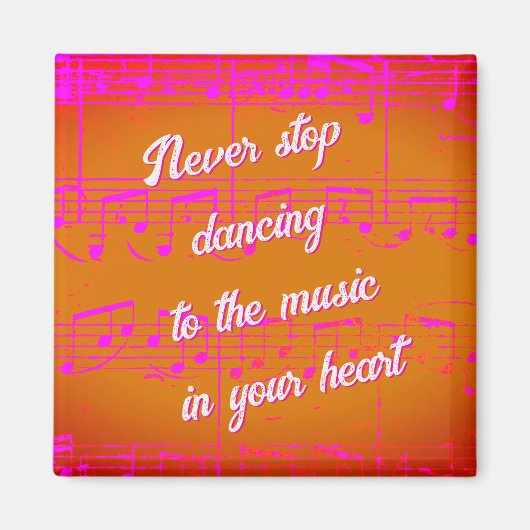 Muzikale stappen - Sunset Samba magneet (Voorkant)