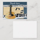 Muzikale stijl dank je wel kaart notitiekaartje (Voorkant / Achterkant)