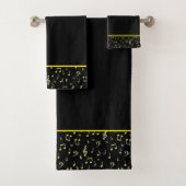 muzikale symbolen badhanddoek set bad handdoek (Insitu)