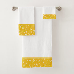 muzikale symbolen badhanddoek set bad handdoek