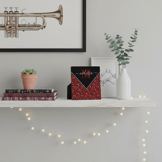 Muzikale symbolen gepersonaliseerd fotoplaat
