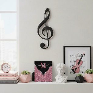 Muzikale symbolen gepersonaliseerde plaquette fotoplaat