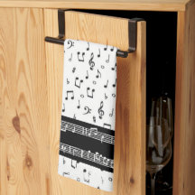Muzikale symbolen keukendoek